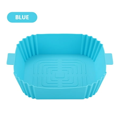 

Silicone Air Fryer Pot Tray BBQ Barbecue Pad Plate Airfryer Oven Baking Mold Pot Food Safe Reusable Oven Baking Tray for Kitchen