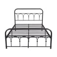 thumbnail image 7 of AUFANK Full Size Metal Bed Frame Platform Base Wrought Iron Bed Frame, Black, 7 of 7