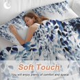 thumbnail image 4 of 3 Piece Blue Eucalyptus Duvet Cover Set Twin Size, Microfiber Comforter/Quilt Cover with Corner Ties and 2 Pillowcases, Weeping Botanical Leaf Watercolor All Season Soft Bedding with Zipper Closure, 4 of 8