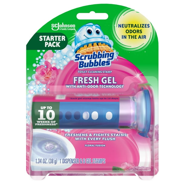 Scrubbing Bubbles Fresh Gel Toilet Cleaning Stamp, Floral Fusion