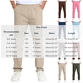 thumbnail image 4 of Diufon Boys School Uniform Pants Elastic Waist Straight Leg Loose Pants Dressy Casual Trousers with Pockets, 4 of 7