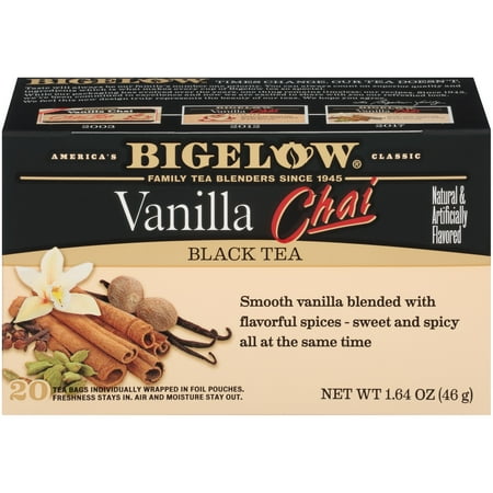 (3 Boxes) Bigelow Vanilla Chai Black Tea, Tea Bags, 20 (Best Store Bought Chai Tea)