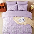thumbnail image 2 of Juego de edredón CozyLux para cama tamaño queen, 7 piezas, color morado claro, en una bolsa, 2 of 6