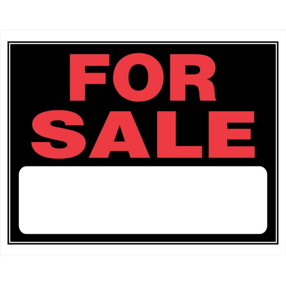 Hillman Group 841140 Garage Sale Sign, Black and Red, Plastic, 8"x12"