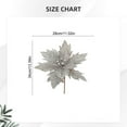 thumbnail image 3 of 13.3" Large Heads Christmas Glitter Flowers Christmas Tree Ornaments Artificial Flowers with Picks Stems for Xmas Tree Party DIY Holiday Decorations, 3 of 4