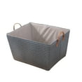 thumbnail image 2 of Yannianjz Extra Large Canvas Fabric Storage Baskets with Handles, Oversized Storage Bins, Collapsible Storage Box, Clothes, Toys, Blankets Organizers, 2 of 6