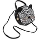 thumbnail image 3 of Creative Small Round PU Tote Handbag Casual Shoulder Bag Leopard Grain Cartoon Cat Ears Coin Purse for Girls Ladies (Speckled Brown), 3 of 3