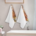 thumbnail image 3 of Dreamtimes Cute Autumn Cat Hand Towels 2 PCS, Ultra Soft and Highly Absorbent, Thanksgiving Pumpkin Decorative Fingertip Towel for Home, Bathroom, Kitchen, 28.3"x14.4", 3 of 5