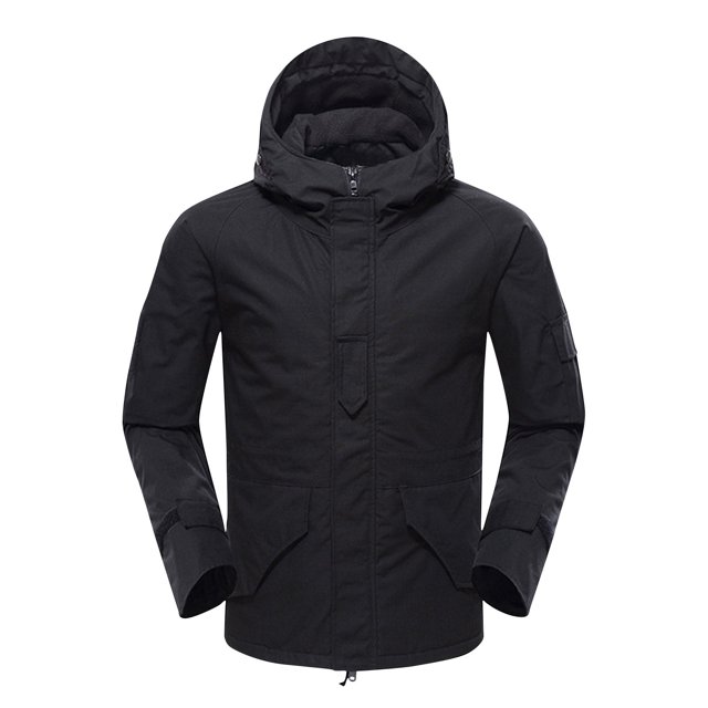 LOVZFMLL Jackets for Men's Winter Solid Color With Zippered Pockets And Long Sleeved Hooded Casual Jacket