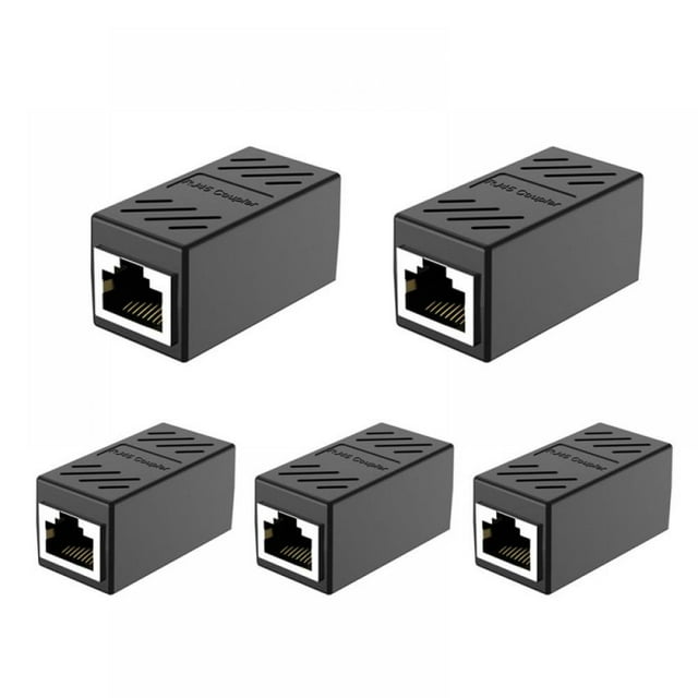 YOPTOP Connecteurs Ethernet Rj45 Coupleur Prolongateur de Câble Ethernet Femelle vers Femelle Coupleur de Réseau Adaptateur de Réseau Femelle (Lot de 5), Noir