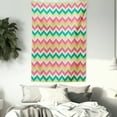 thumbnail image 3 of Chevron Decor Wall Hanging Tapestry, Chevron Pattern Vintage Style with Down Backward Strokes Like Leaf Funk Art Style 60's Theme, Bedroom Living Room Dorm Accessories, 60 X 80 Inches, by Ambesonne, 3 of 5