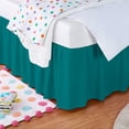 thumbnail image 6 of White Bed Skirt, Elastic Bed Skirt(14" Drop),Ruffle Bed Skirt Fits for Bedsprings/Platforms/Mattresses,Wrap Around Bed Skirt,Soft & Comfortable (Green, King 14"), 6 of 15