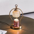 thumbnail image 1 of Lámpara de cera derretida de vidrio Retro, calentador de velas regulable, decoración de dormitorio, lámpara de mesa, lámpara de fusión de velas de temporización, luz de atmósfera, 1 of 3