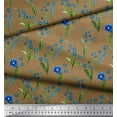thumbnail image 2 of Soimoi Velvet Fabric Leaves & Aster Floral Print Fabric by Yard 58 Inch Wide, 2 of 3