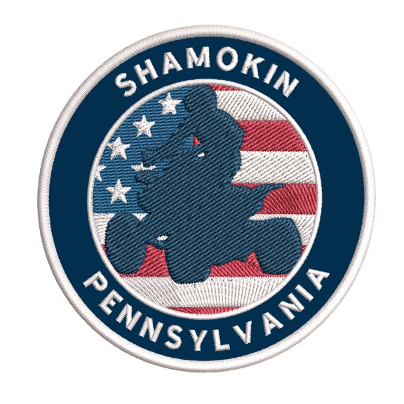 Shamokin, Pennsylvania ATV / OHV American Flag 3.5 Inch Iron Or Sew On Embroidered Fabric Badge Patch Extreme Sports Iconic Series