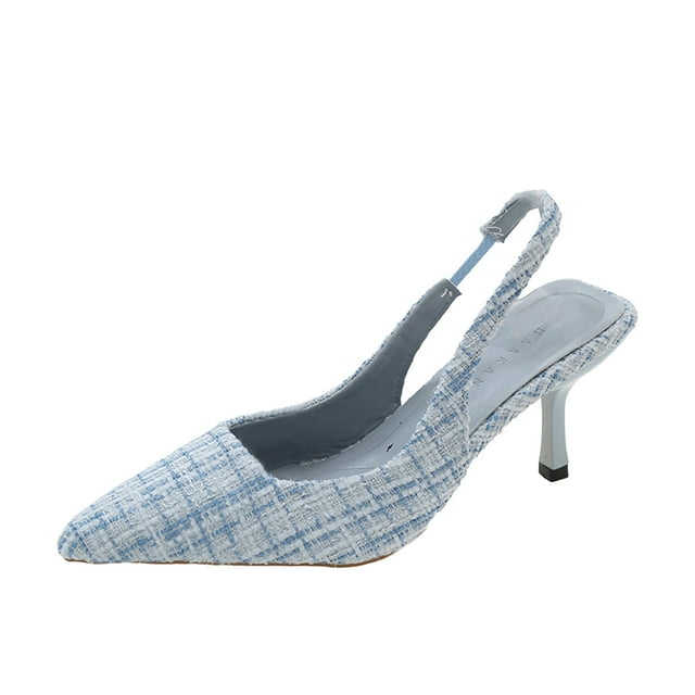 Hyknon Sandals for Women One Line Buckle Sandals With Pointed Thin Heels And High Heels Arch Support Comfortable Sandals