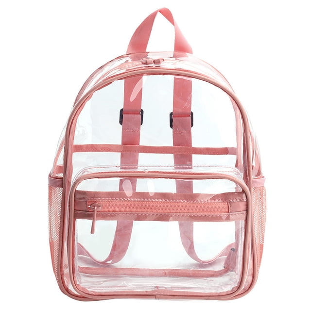 Mochila transparente Mochilas transparentes de PVC para almacén, escuela, trabajo, viajes, universidad, para niños, niñas, 30*23*14 cm