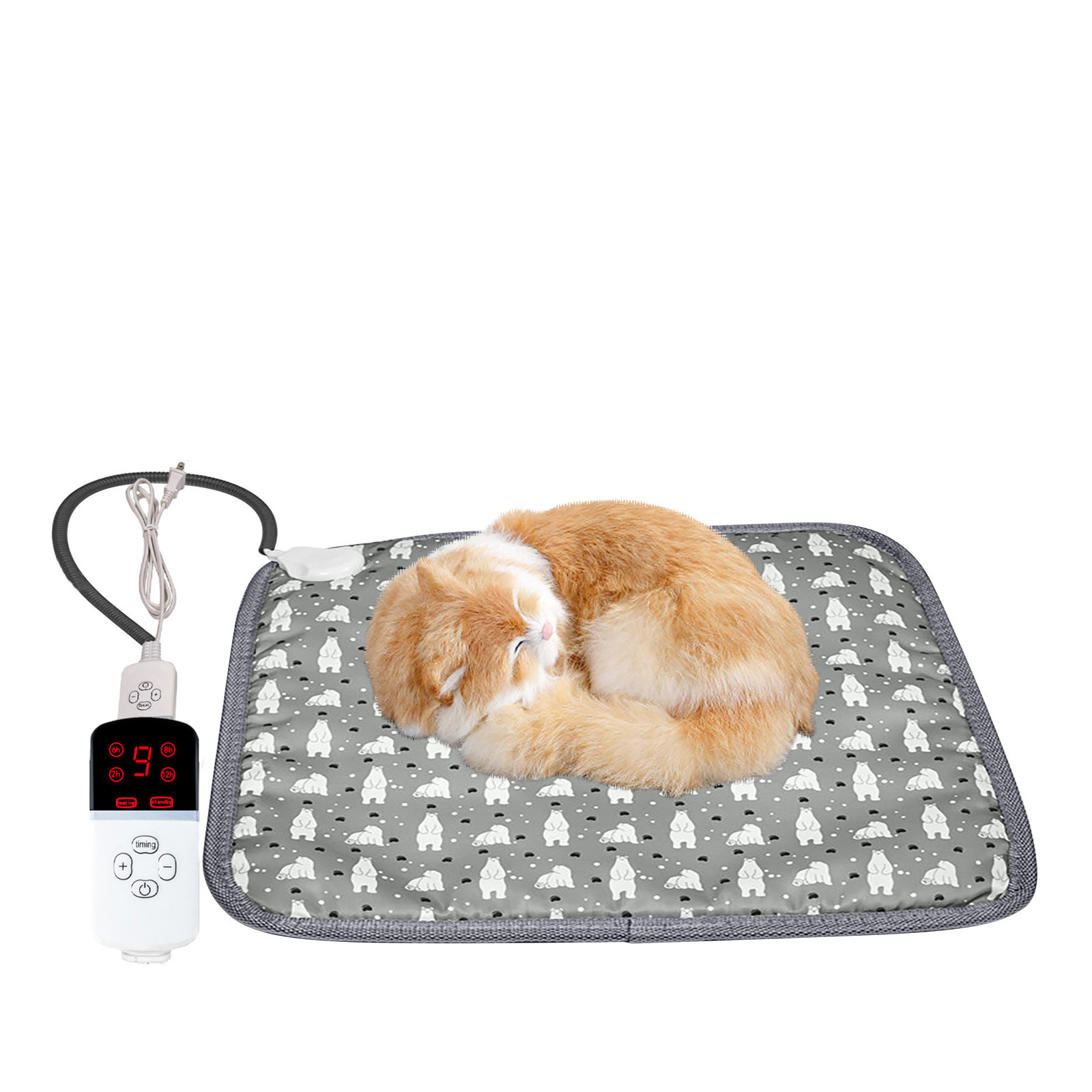 Nhthy Adjustable Temperature Dog Heating Pad with Safe Wire, Indoor Pet ...