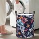 thumbnail image 5 of Balery Flowers ad Butterflies Cesta de ropa redonda con asas, impermeable, independiente, para ropa, juguetes, dormitorio y familia-Medium, 5 of 6