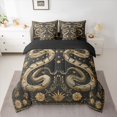 thumbnail image 3 of Homewish Bohemian Snake Animal Twin Bedding Sets 7-Piece, Hippie Rustic Flower Plant Bedding Comforter Set, Vintage Southwestern Reversible Sheet Sets, Microfiber Bedroom Decor, 3 of 8