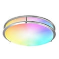 thumbnail image 1 of Lámpara inteligente de techo RGB con control por voz y app - 12 pulgadas, 15W, luz blanca y multicolor ajustable, temporizador y conexión WiFi sin hub. Modelo ZL-DR01., 1 of 7