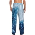 thumbnail image 7 of Salouo Abstract Ocean Waves Print Pajama Pants for Men, Lounge Pants Elastic Waistband Casual Men's sleepwear Loungewear Sleep Pajama Pant -X-Large, 7 of 7