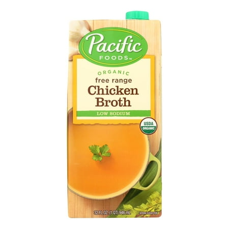 ((Best By 01/30/2025))(Price/CASE)Pacific Foods 05445 Pacific Organic Low Sodium Chicken Broth 32oz