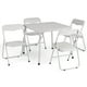 thumbnail image 1 of Yeshouse Conjunto moderno de mesa y sillas plegables para juegos de cartas, sillas acolchadas de cuero, estructura de acero resistente, mesa plegable cuadrada para comedor o sala de juegos, 1 of 8