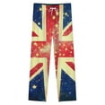 thumbnail image 4 of Sparkly Union Jack Flag Winter Female Pants Flannel High Waist Women Pants Lady Warm Straight Leg Plush Trousers, 4 of 7
