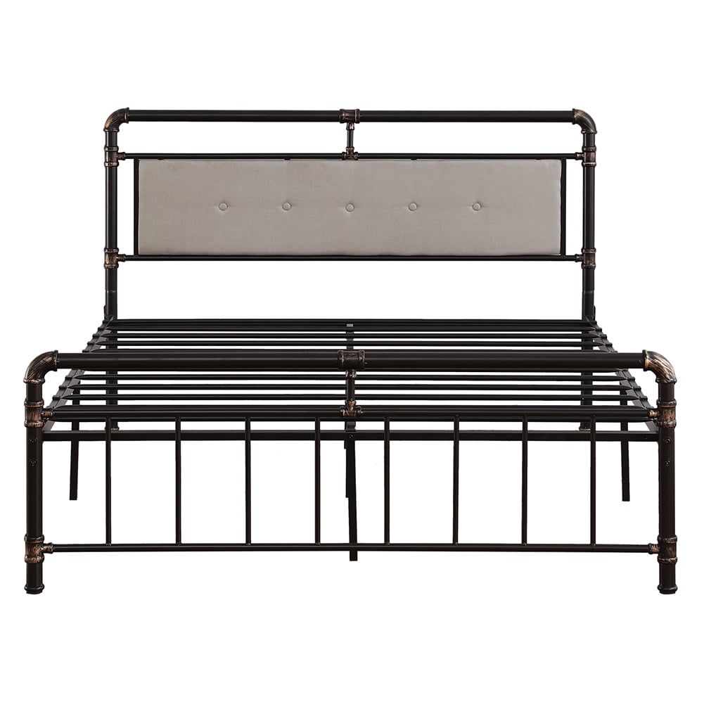 Lowestbest Single-Layer Bed Head and Soft Pull Buckle Bed End Standpipe Water Pipe Bed, Full Gold-Painted Iron Bed (Black) Lowestbest Single-Layer Bed Head and Soft Pull Buckle Bed End Standpipe Water Pipe Bed, Full Gold-Painted Iron Bed (Black)