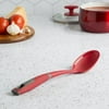 Tasty Solid Spoon, Heat Resistant Nylon, Dishwasher Safe, Basting Spoon, Red