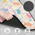 thumbnail image 3 of Yiaed Flower Color Rabbit Print Carpet Floor Mats for Cars, Auto Accessories Front & Rear Car Floor Mats Car Floor Foot Mat Sets of 4 Pieces, 3 of 7