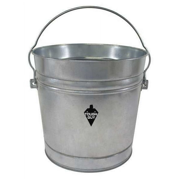 Manufacturer Varies 10 gal Round Trash Can, Silver, Galvanized steel 2PYW5