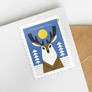 Winter Woodland Animals (Booklet of 20) Forever Postage Stamps (a Deer, Fox, Rabbit, and Owl) 2023 Scott #5822-5825