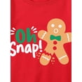 thumbnail image 4 of Qiylii Merry Christmas Shirt for Family Long Sleeve Round Neck Snowmies Print Kids Mama Dad Matching Outfit, 4 of 5