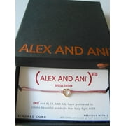 Alex and Ani Kindred Cord RED HEART Bracelet Dark Pink 14kt Gold Plated NWTBC