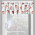 thumbnail image 2 of Ambesonne Fox Window Valance, Animal with Scooter Tiny Trees, 54" X 18", Burnt Orange Indigo, 2 of 5