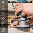 thumbnail image 4 of MesaSe 3Pcs 1/2inch Shank Core Box Router Bit Set Carbide Diameter 3/4inch 1-1/4inch 1-5/8inch  Nose Router Bits Durable Woodworking Milling Cutter Tool for Solid Wood Plywood, 4 of 10