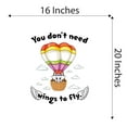 thumbnail image 4 of Home Wall Decal - You don't Need Wings to Fly - Beautiful Hot Air Balloon Design Beautiful Baby Elephant flying on Hot Air Balloon - Proudly Hand Made Decal - Size: 16 In(W) x 20 In(H), 4 of 5