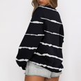 thumbnail image 3 of Tittly Sweatshirt for Women Womens Pullover Oversized Sweatshirt For Women Striped Pullover Crewneck Long Sleeve Shirts Crewneck Sweatshirts Women Graphic Sweatshirts for Women Black L, 3 of 6