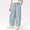 01 Blue, variant on Kids Light Color Casual Wide Leg Pants Elastic Waist With Pockets For Summer Playground，Size 1-15