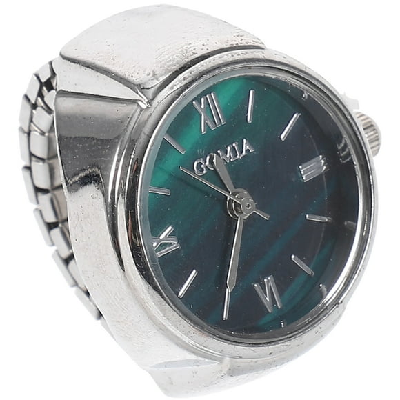 Reloj de dedo Mini reloj de anillo Reloj de anillo con números romanos Reloj de anillo moderno