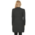 thumbnail image 3 of Women's Long Sleeve Loose Fit Open Front Pockets Solid Knit Sweater Cardigan Plus Size, 3 of 4