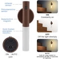 thumbnail image 5 of LED Motion Sensor Lights Wall Lamps Set of 2 Battery Operated Wall Sconces Rechargeable Lighting for Hallway Stairway Magnetic 360° Rotation, 5 of 5
