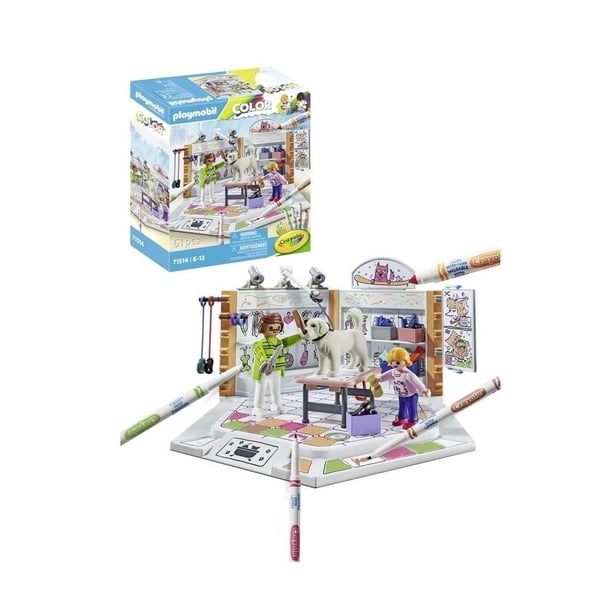 Set de Juego Playmobil Color Dogs salón 20 Piezas