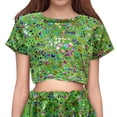 thumbnail image 2 of Girls Short Sleeve Sequin Tops Party Glitter Sparkly Blouse for 5-12 Years, 2 of 4