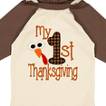 thumbnail image 4 of Inktastic Plaid 1st Thanksgiving Turkey Boys or Girls Long Sleeve Baby Bodysuit, 4 of 5