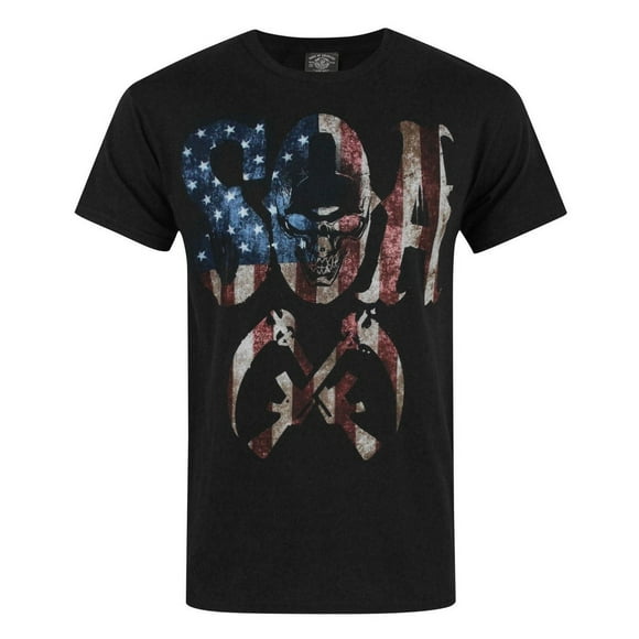 Sons Of Anarchy Mens Americana & Crossed Rifles T-Shirt