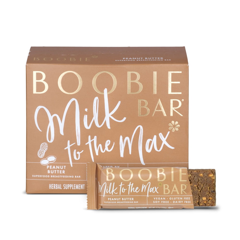 Boobie Bar Superfood Breastfeeding Bar, Peanut Butter, (1.7 Ounce Bars, 6 Count) Walmart