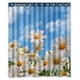 thumbnail image 1 of Cortina de ducha ABPHQTO elegante flor de margarita azul 152x180 cm con anillos impermeable, 1 of 1